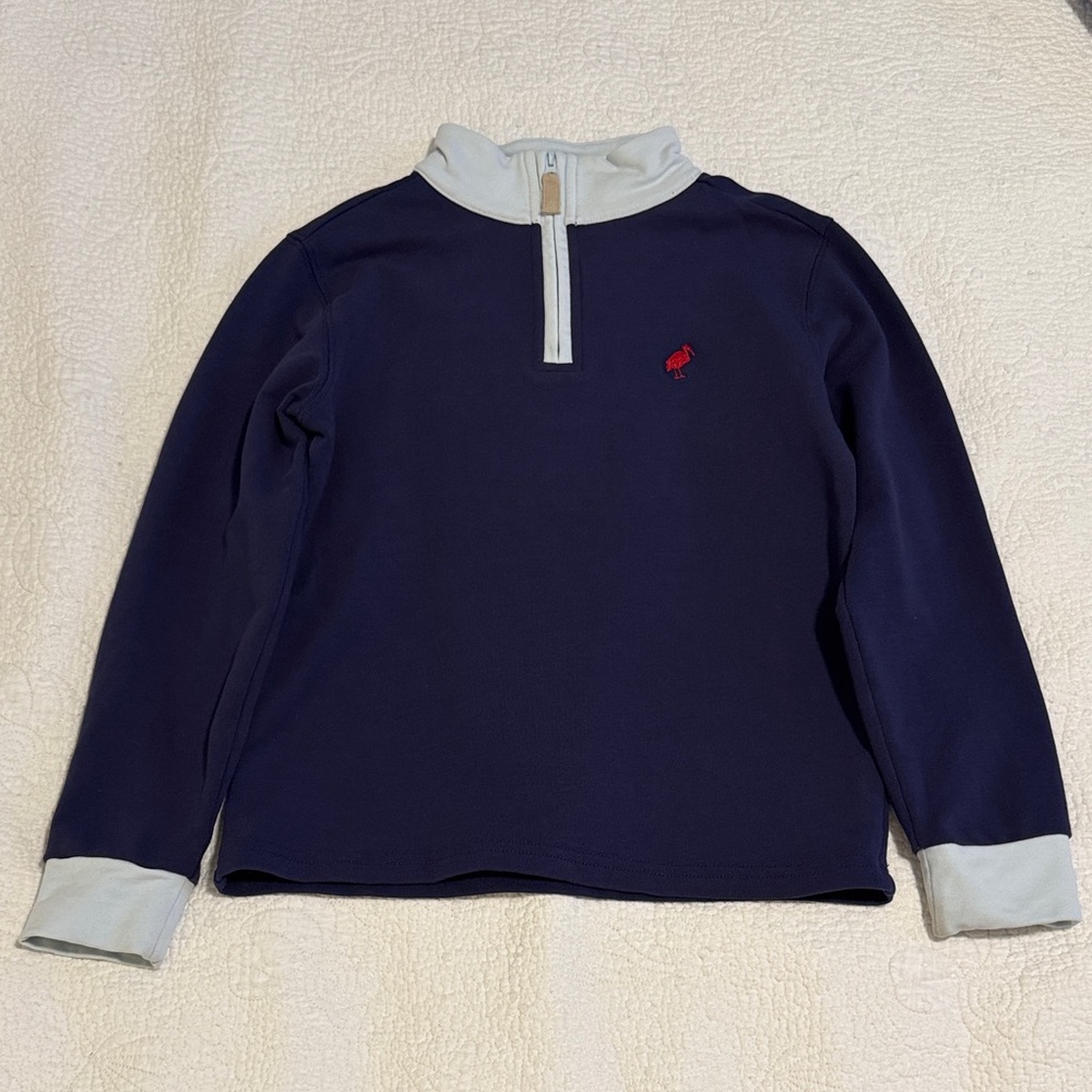 EUC TBBC Navy and Light Blue Boys Pullover with Red Size 6